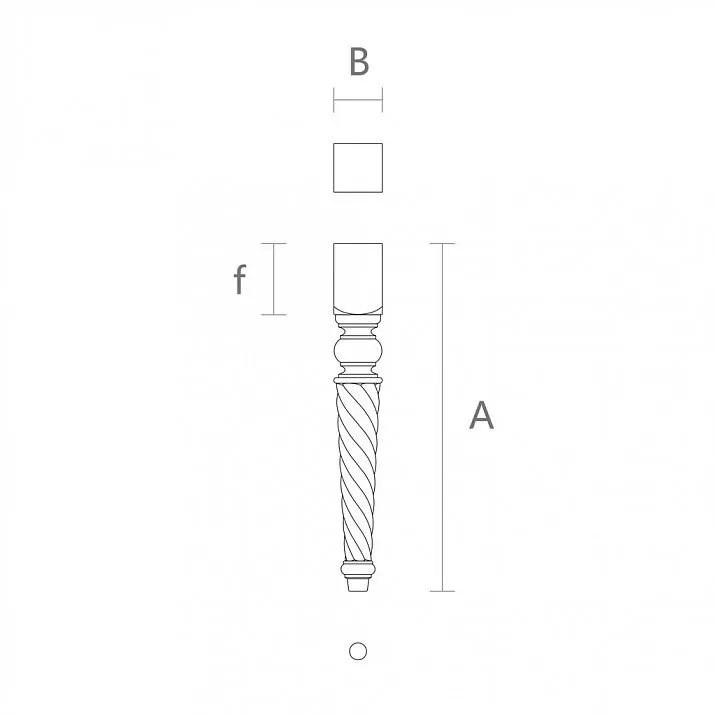 Leg drawing for coffee table