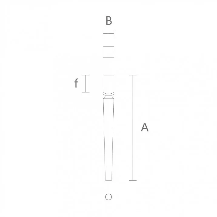 Wooden furniture leg drawing