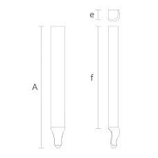 Furniture leg with drawing