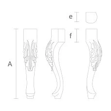 Carved leg drawing MN-004
