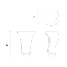 Curved wooden bed leg