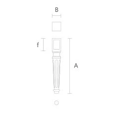 Geometric leg drawing, for coffee table