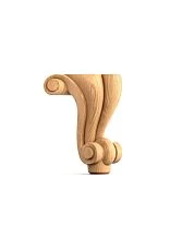 Unusual-shaped wooden legs for furniture