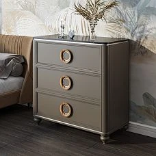 Commode with legs MN-026 made of natural wood in the interior