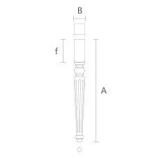 Drawing of a wooden table leg