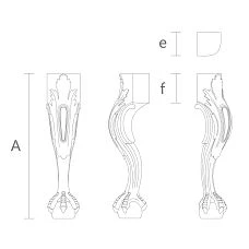 Wooden Legs with Decorative Design