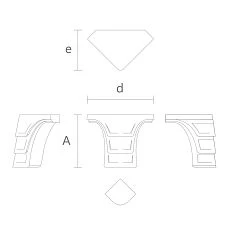 Furniture legs with drawings MN-054 for sofa, chair