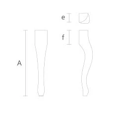 Carved furniture legs with drawings