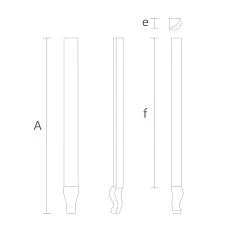 Wooden furniture legs with drawings