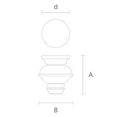 Drawing of furniture legs MN-083 for sofa, armchair