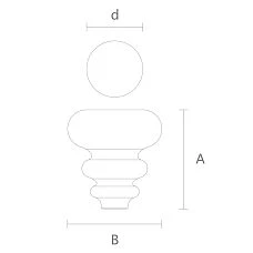 Figurative leg with drawing MN-085 for chair