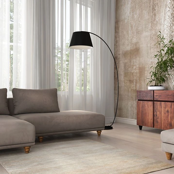 Turned furniture leg MN-095 for sofa photo in interior