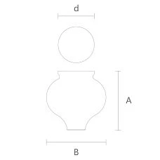 Leg drawing for sofa, carved furniture leg from solid oak or beech MN-098