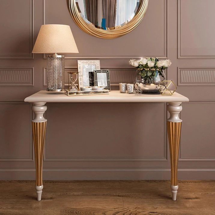 Console with carved wooden legs, furniture leg from wood MN-113