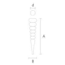 Drawing of a carved leg for table, console