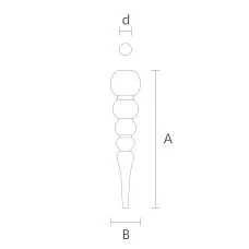 Drawing for wooden leg for console