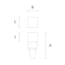 Leg drawing for a side table