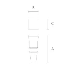 Leg drawing for a chair, for a sofa