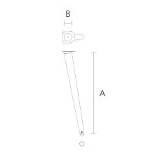 Wooden leg for furniture drawing