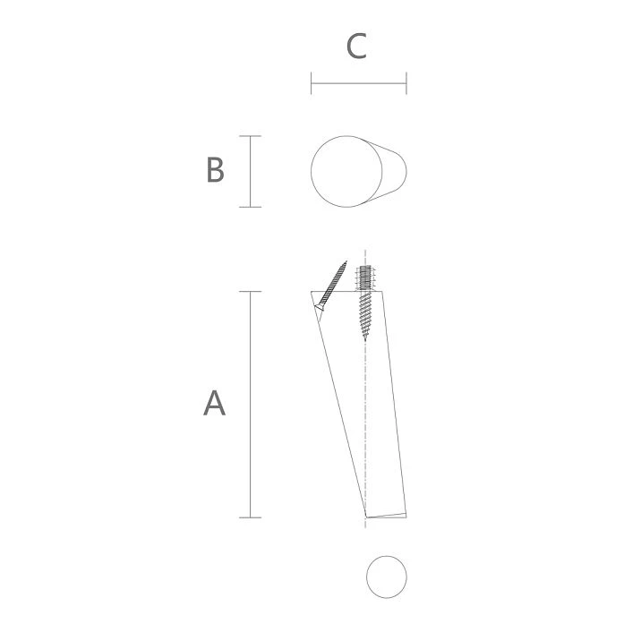 Drawing of wooden furniture leg