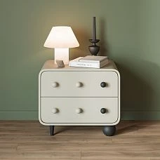 Turned furniture leg MN-145 with round leg MN-220 for a cabinet in the interior
