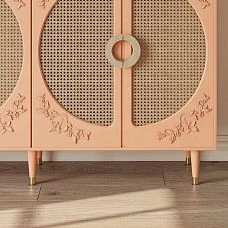 Wooden leg with metal base for nightstand and dresser