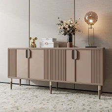 Cabinet with wooden legs MN-149 and metal decoration