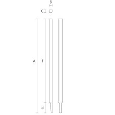 Geometric furniture leg MN-186-2. Drawing