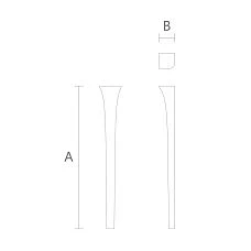Drawing of wooden leg for console