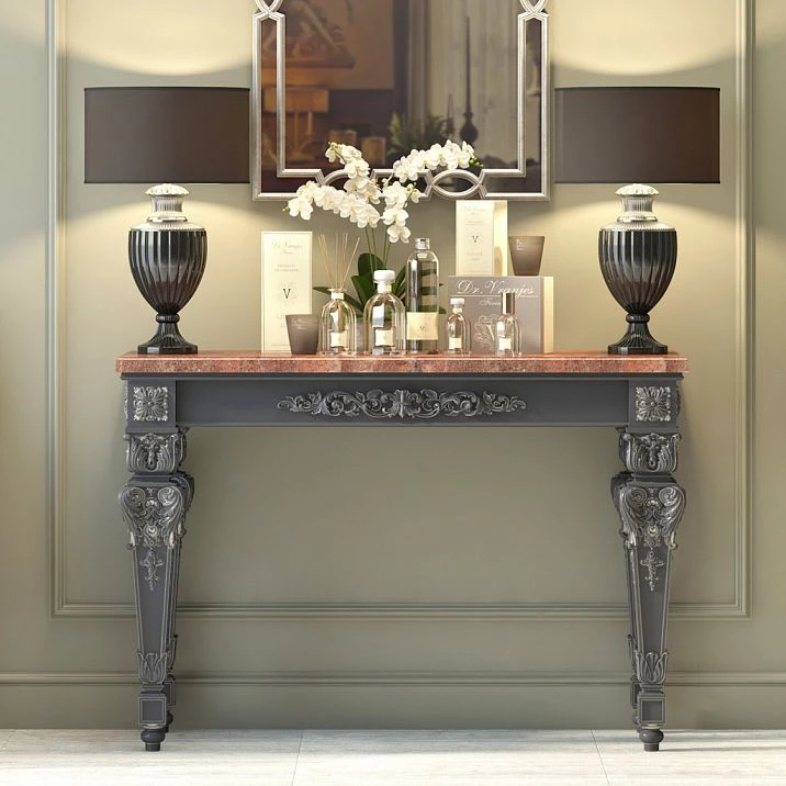 Carved wooden leg for table