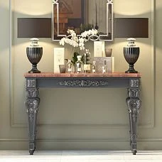Carved wooden leg for table