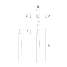 Drawing of a modern straight leg