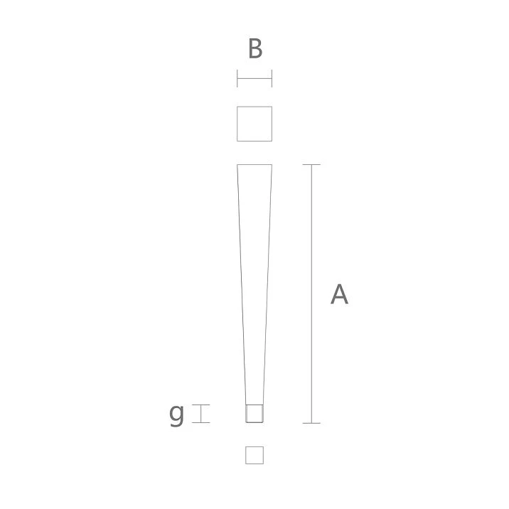 Drawings of modern furniture legs
