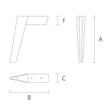 Modern Furniture Leg MN-215 drawing