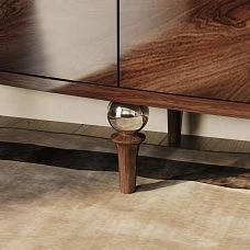 Turned furniture leg MN‑217 made of solid oak or beech, tall unfinished support for sofa, armchair, and pouf