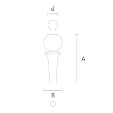 Leg for furniture made of oak or beech with unique design for ottomans, side tables