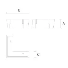 Geometric furniture leg MN-218 product drawing