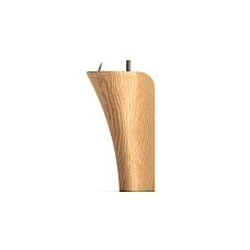 Furniture leg MN-232 made of beech, profile with curved shape