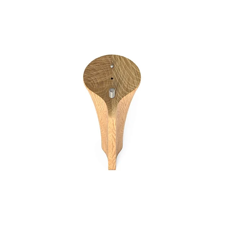 Top view of furniture leg MN-232 with mounting screw and dowel