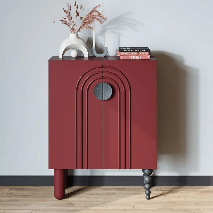 Modern wooden leg MN-233 with MN-234 for coffee tables and cabinets in interior design in the form of spheres