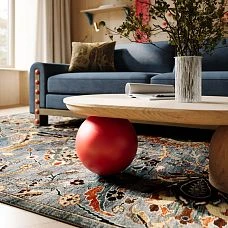 Wooden leg MN-235 with a spherical element for furniture.