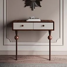 Modern furniture leg MN-237 made of solid beech, Prestige Stavros class, complex geometry for tables, for enamel/toning