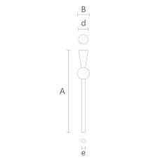 Modern furniture leg MN-237 drawing