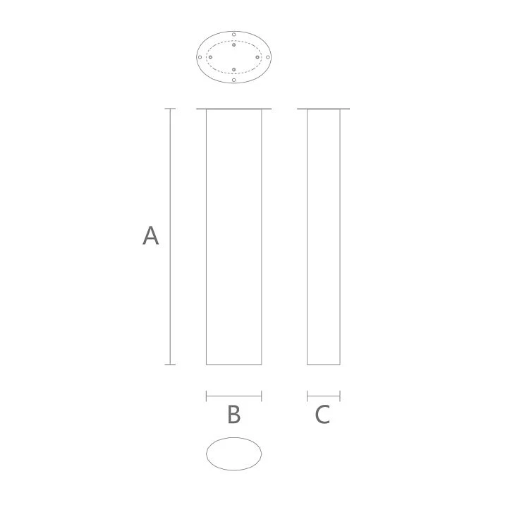 Modern Furniture Leg MN-241 Drawing