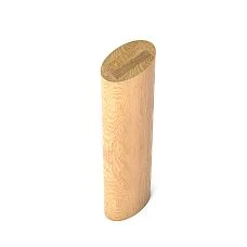 Furniture Leg MN-241 with Mounting Plate from Beech 742 mm Height for Mounting to the Top