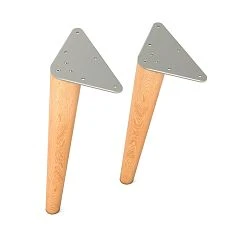 MN-242 wooden furniture support with a metal mounting plate for attachment to furniture