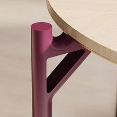 Modern furniture leg MN‑243 made of solid beech, 740 mm high, for dining tables