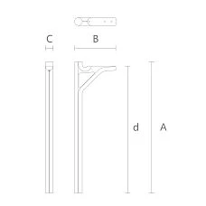 Modern furniture leg MN-243 drawing