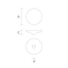 Handle for cabinets and chests Handle HL-005M