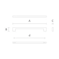 Diagram of furniture handle bracket wood